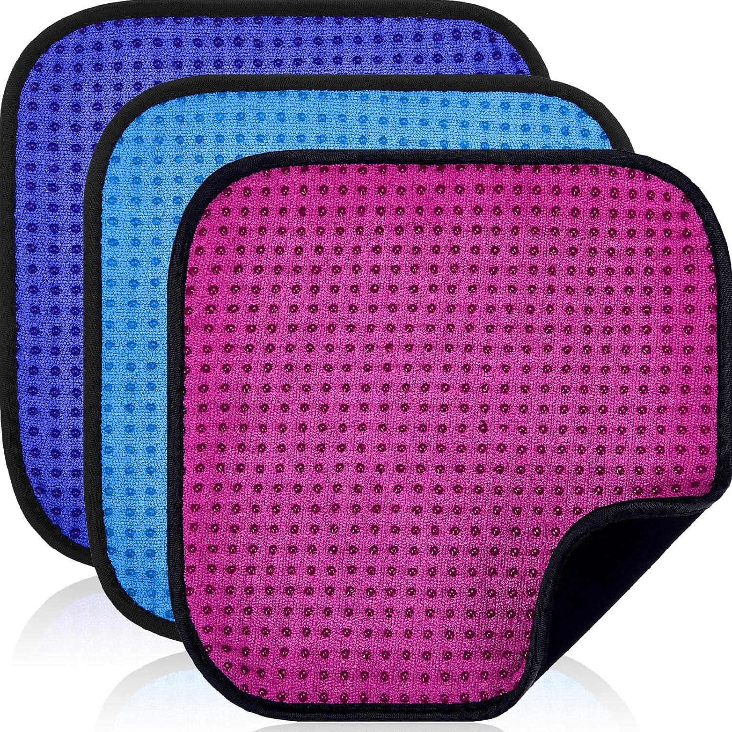 3 Pieces Bowling Ball Towel 7.8 X 7.8 Inch Shammy Pad Rag Bowling Ball Microfibe