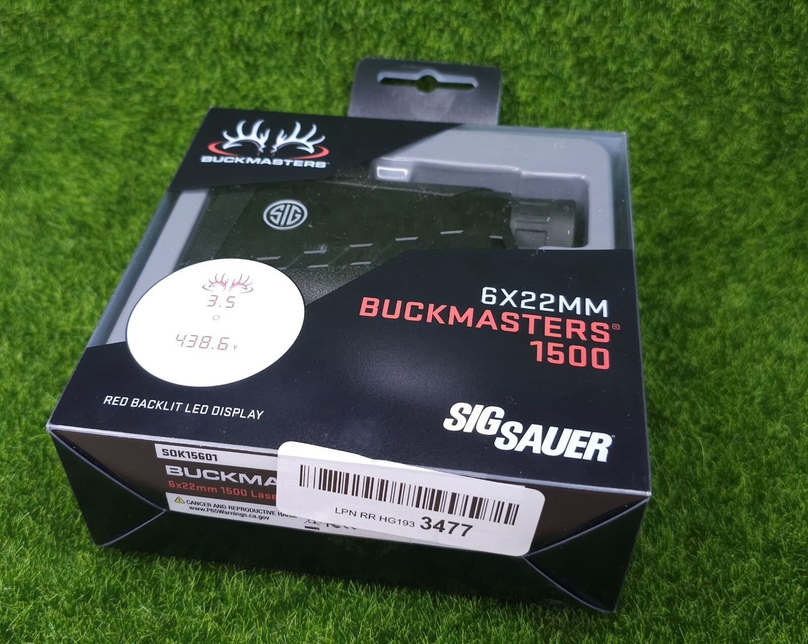Sig Sauer #SOK15601 BuckMasters 1500 Laser Rangefinder 6x22 IPX4 Red LED Display