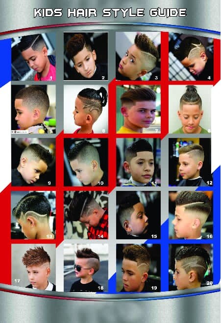 24 X 36 BARBER SHOP POSTER MODERN HAIR STYLES FOR MEN YOUTH AND KIDS