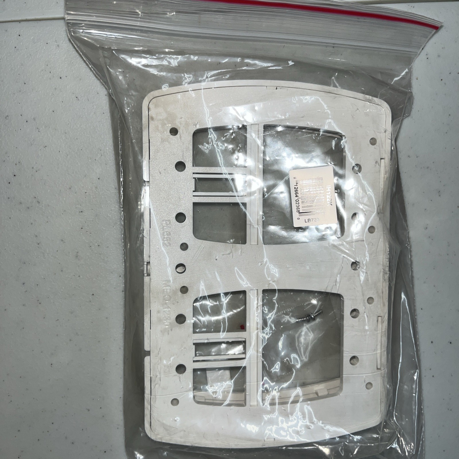 TekTone IH122K Dual-Gang Mounting Kit (bezel + mounting plate) — brand new, seal