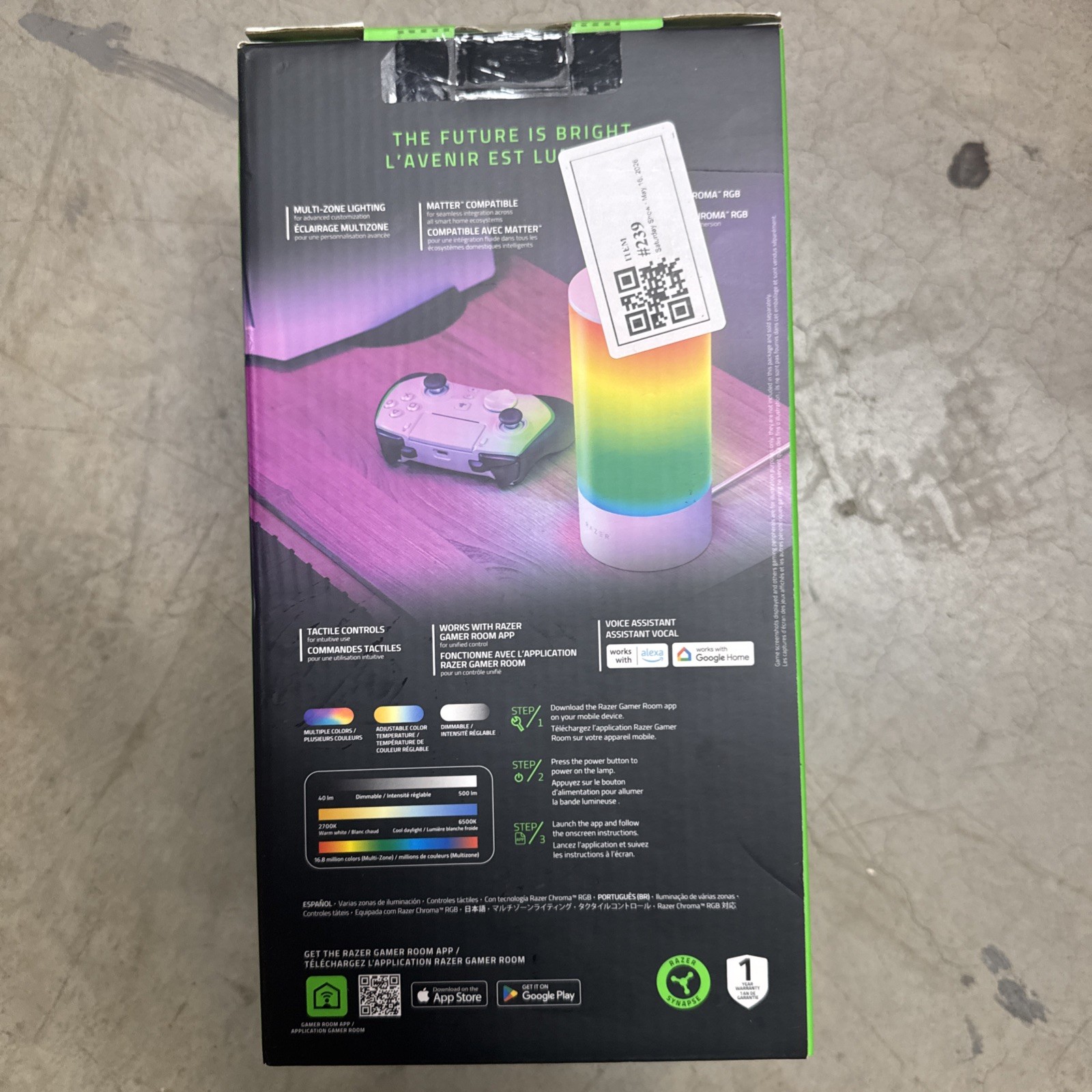 Razer Aether Lamp Pro Customizable RGB LED Lamp