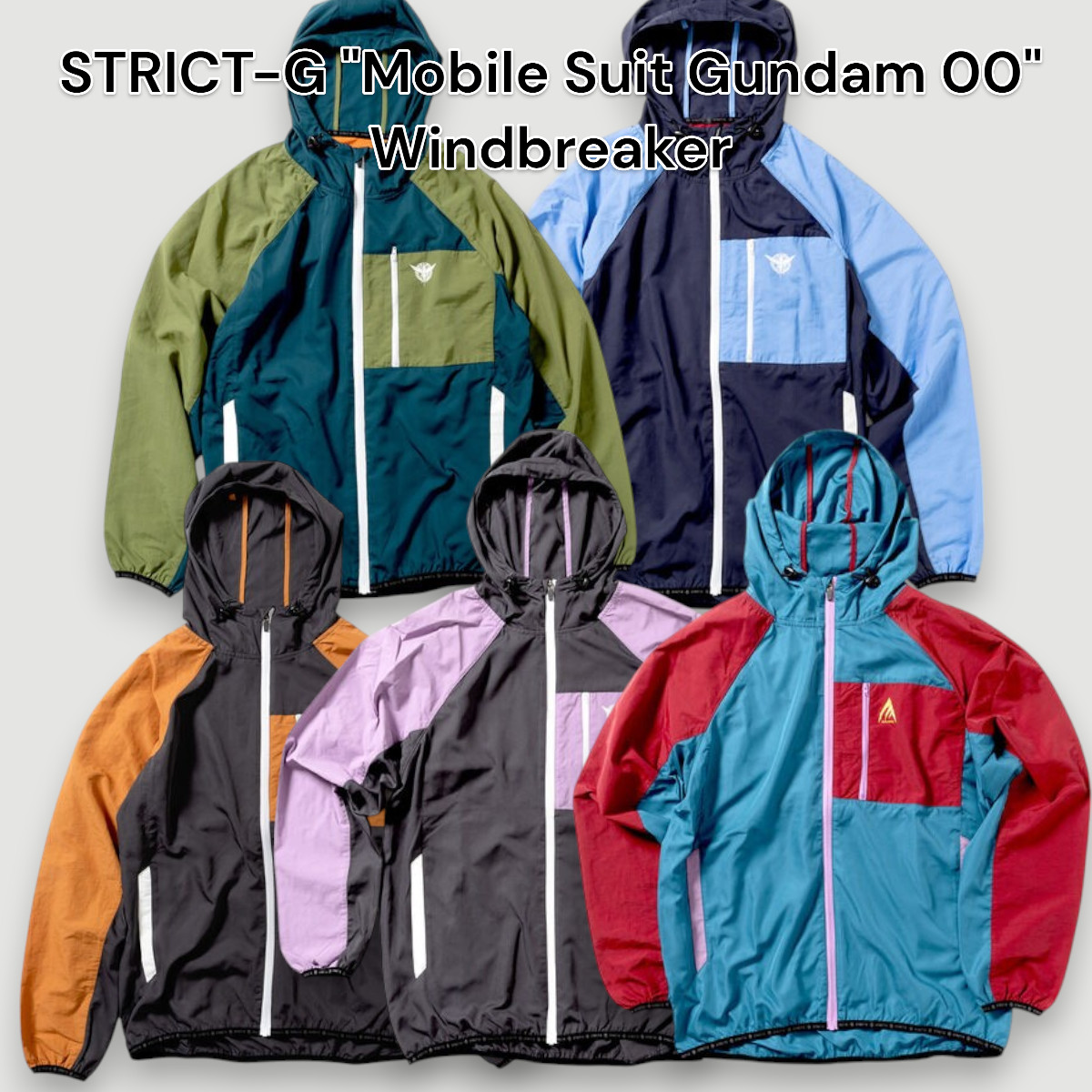 STRICT-G Mobile Suit Gundam 00 Windbreaker 5 types Hooded lightweight Japan NEW