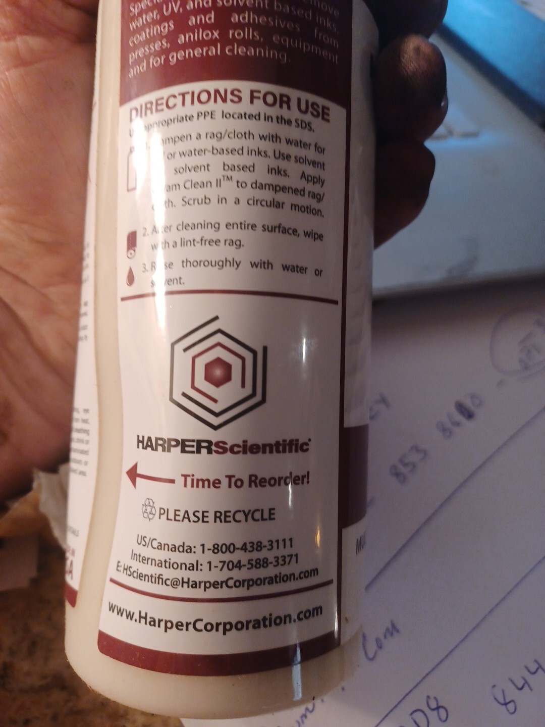 Harper Scientific Solvent Ink Cleaning Solution 7 Bottles