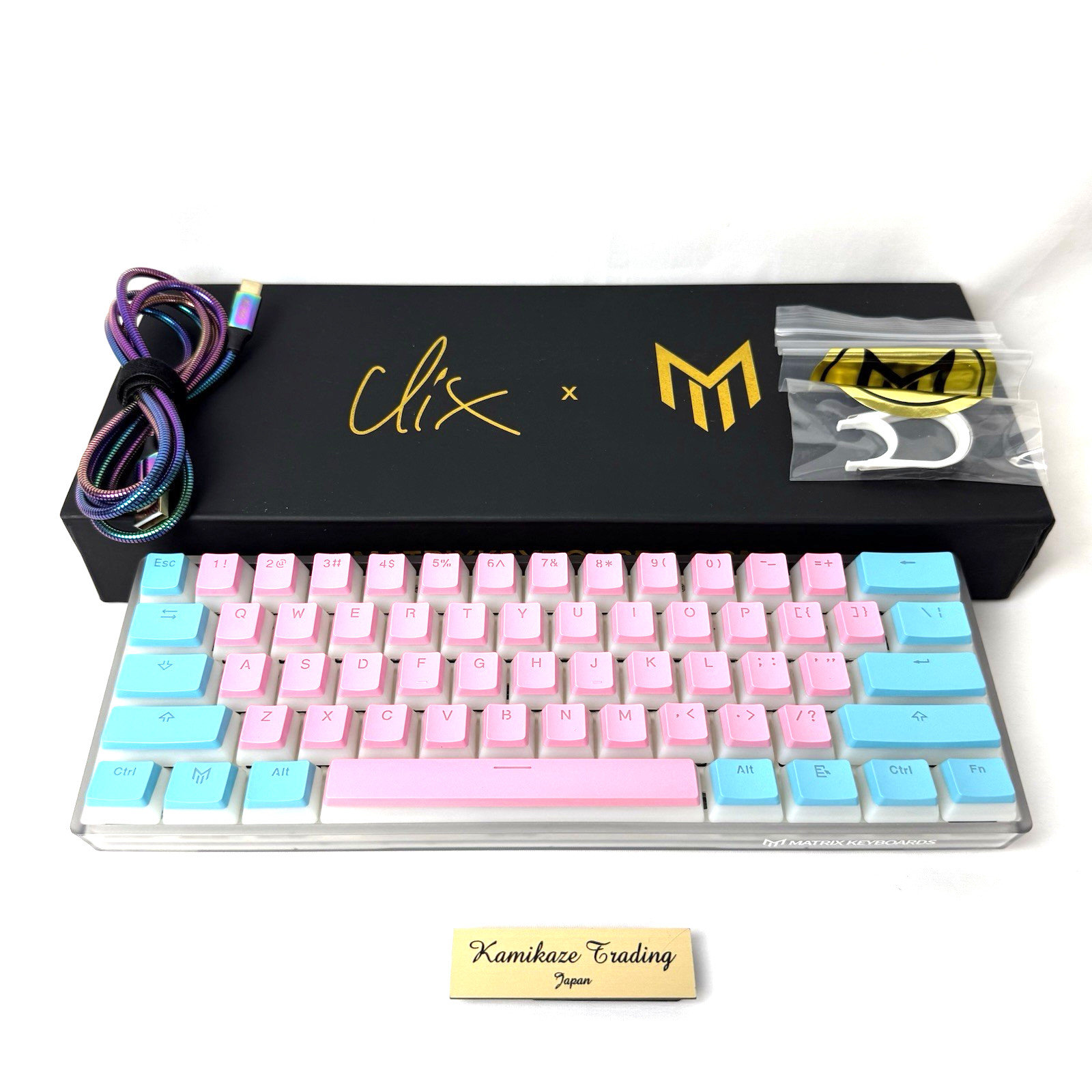Clix x Matrix Official Gaming Keyboard 60% Cotton Candy