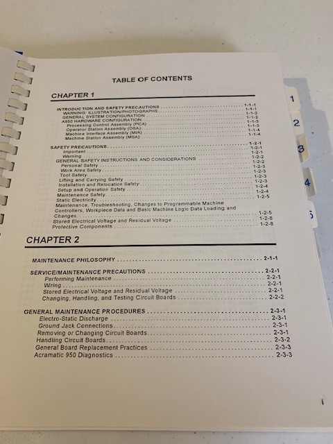 Cincinnati Milacron Control Refernece Manual for Acramatic 950 Rel. 3.2