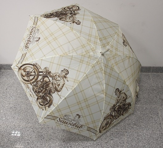 Large Sausebub Umbrella Vintage Motorcycle Design 115cm Diameter