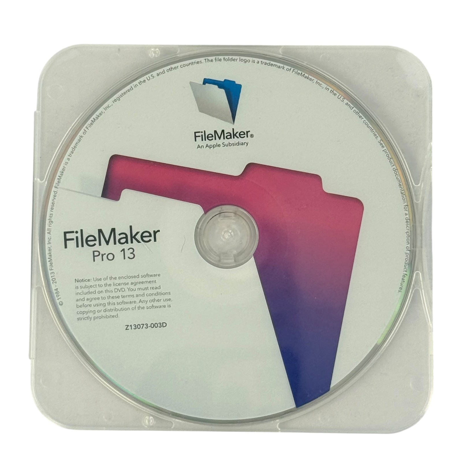 FileMaker Pro 13 Database Software for PC/Mac - An Apple Subsidiary - DVD Read!