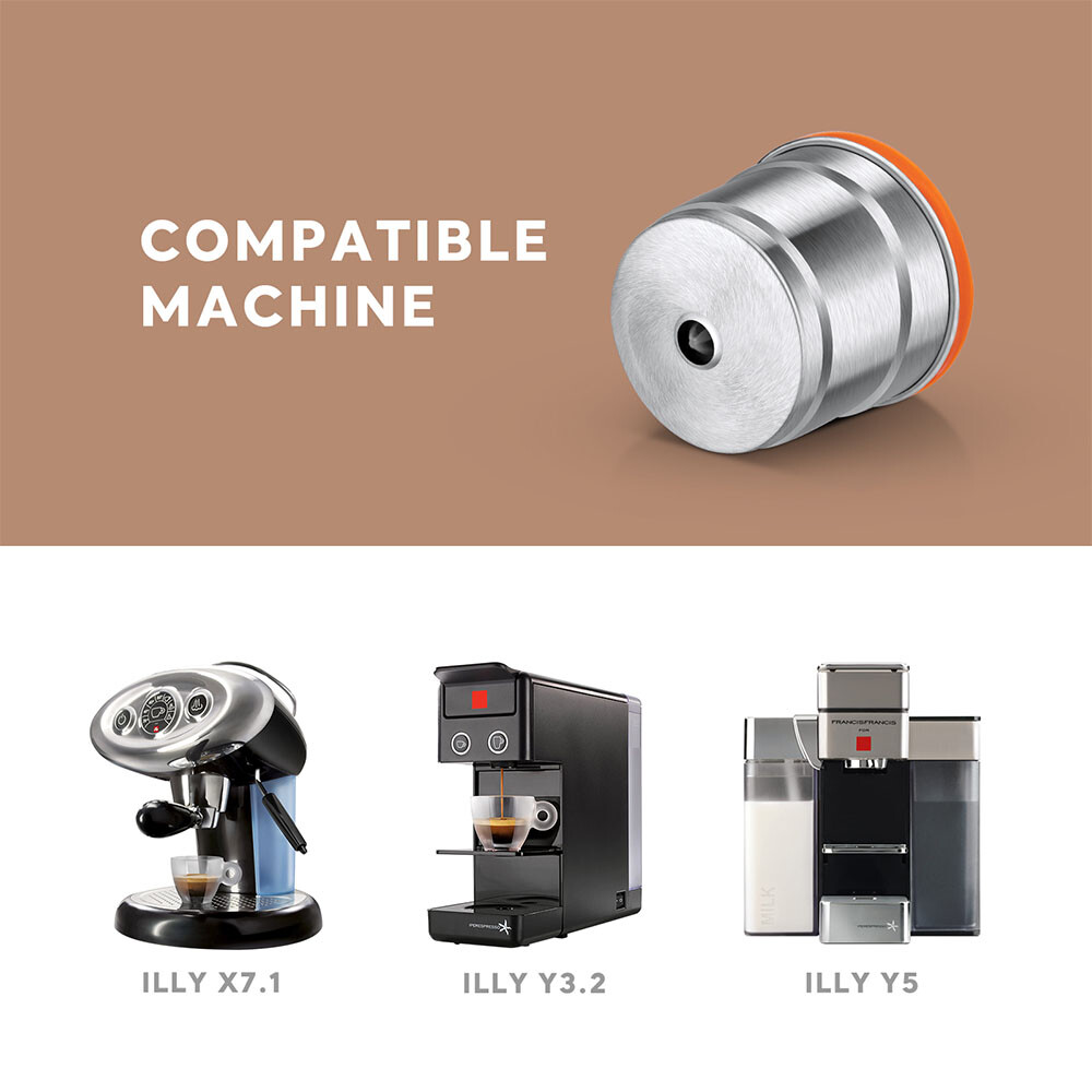 Stainless Steel Reusable Capsule Shell Coffee Pods Kit For Illy Coffee Machine