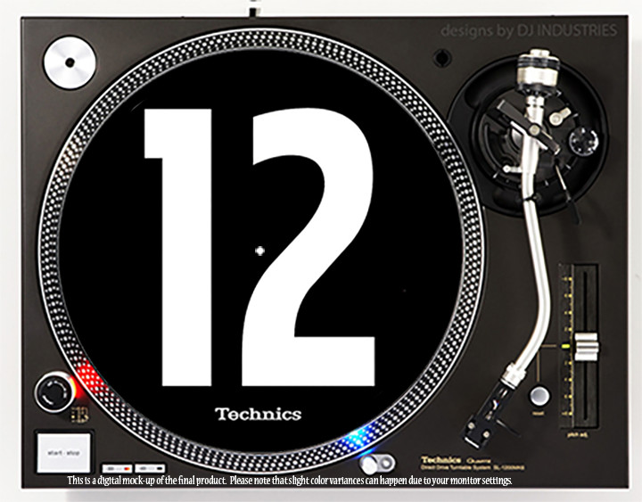 Technics 12 - 7"-12" DJ slipmat for LP turntable record player