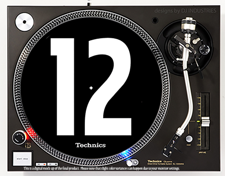 Technics 12 - 7"-12" DJ slipmat for LP turntable record player