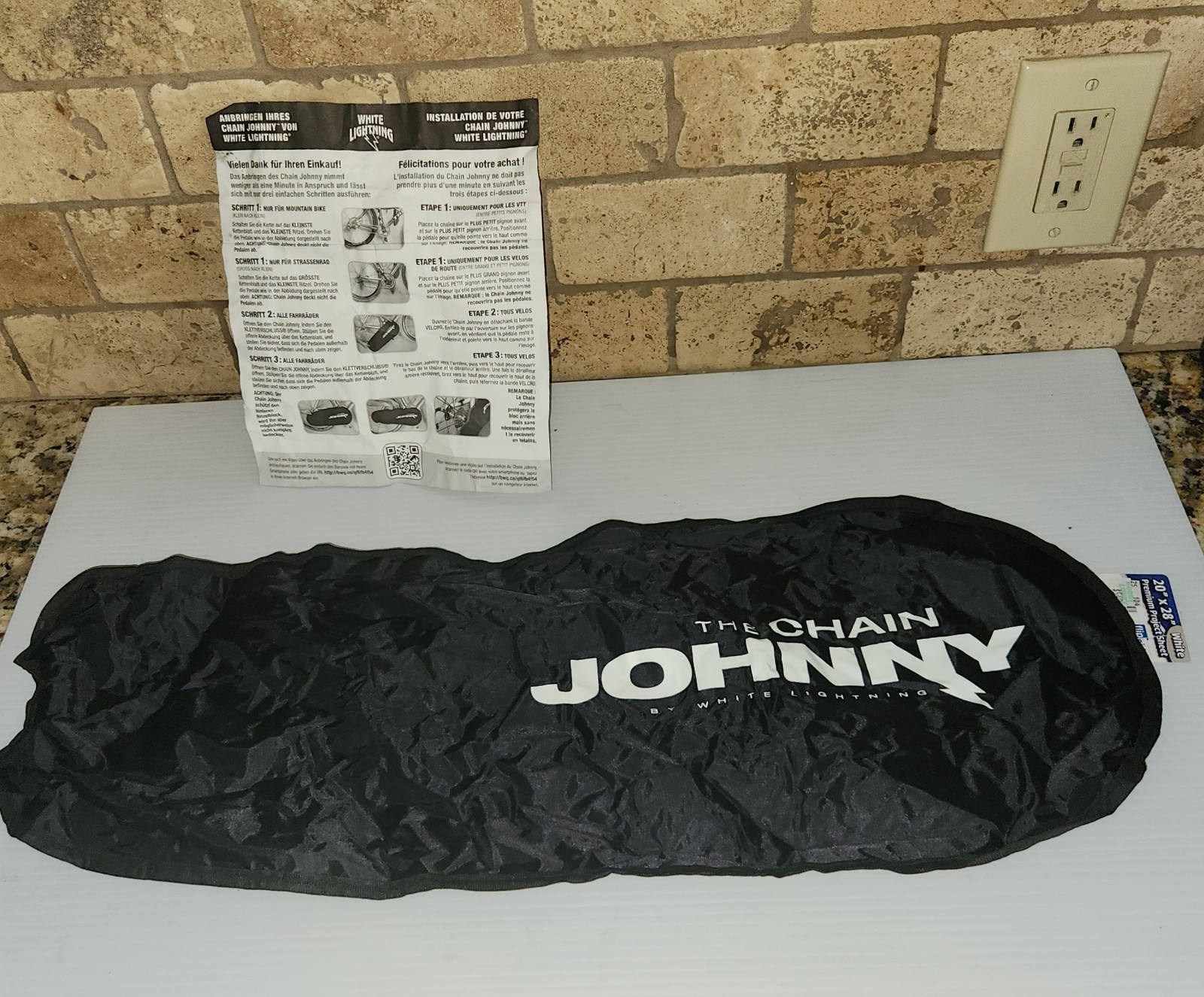 Bicycle White Lightning Johhny Travel Bike Chain guard Protector