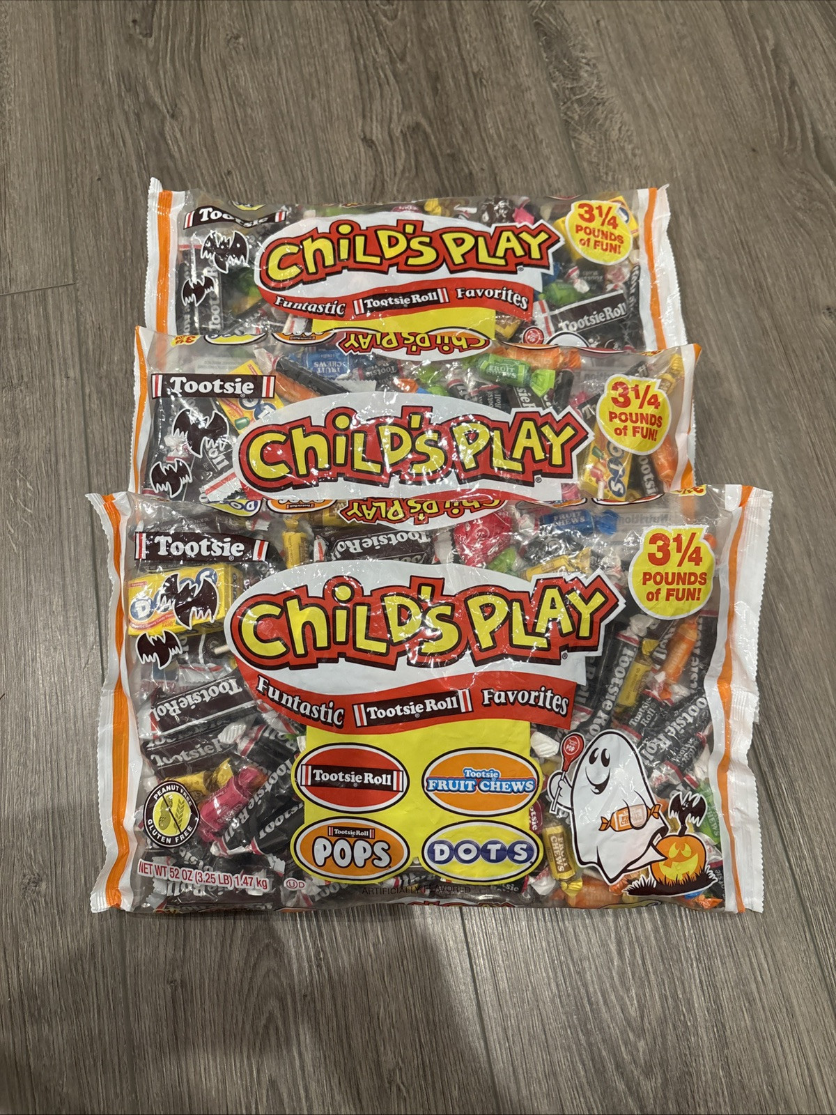 3 Pks Tootsie Roll Child's Play Candy Mix , Individually Wrapped 3.25 Lb Each