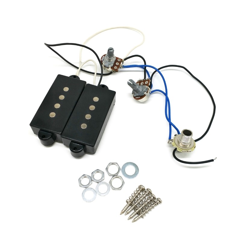 Electric Bass Replacements, Prewired Wiring Harness for w/ Bass Humbucker Pick