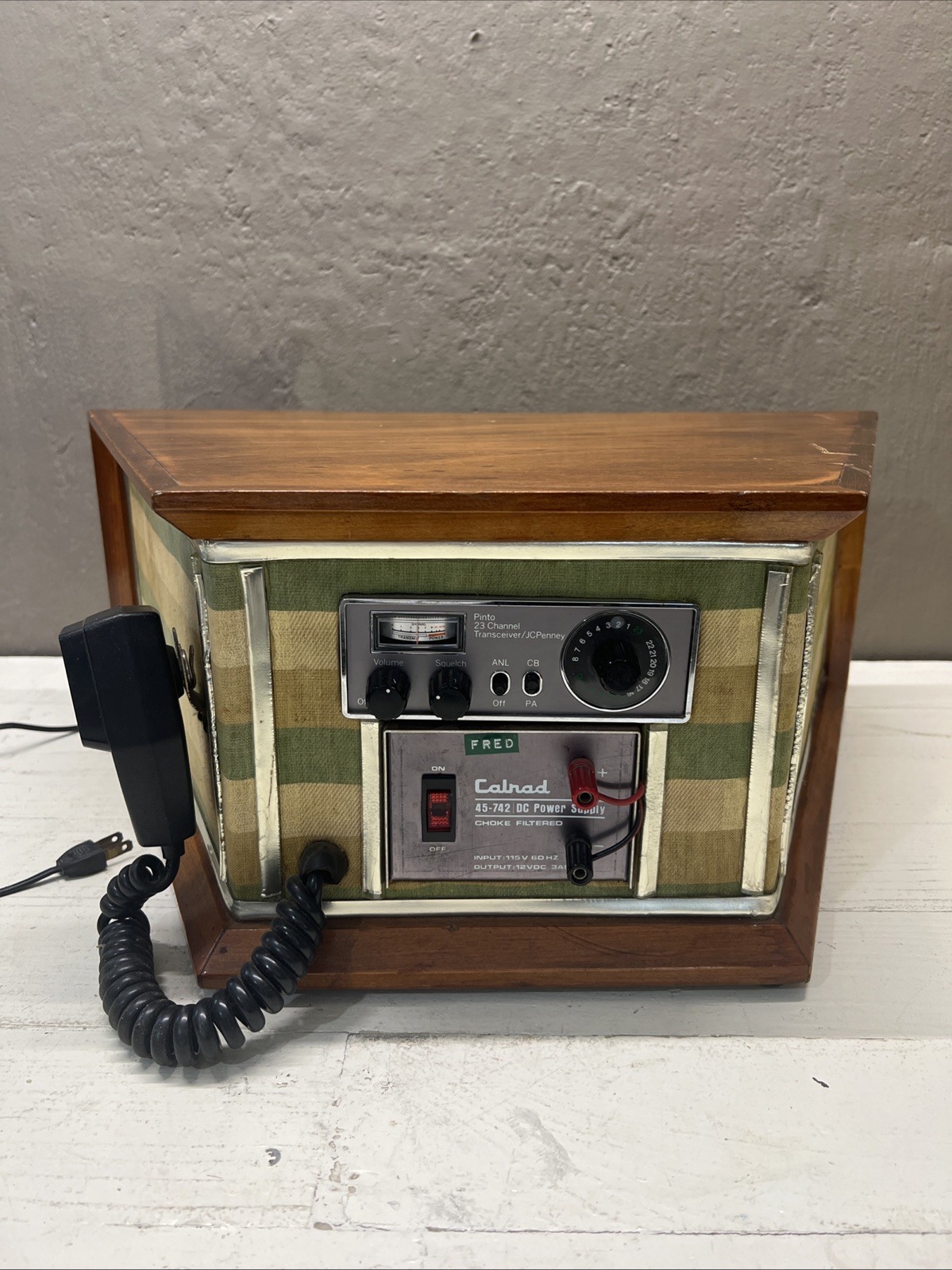 Vintage Custom JCPenney Pinto 23-channel Base Station+Mic Speakers Power Supply