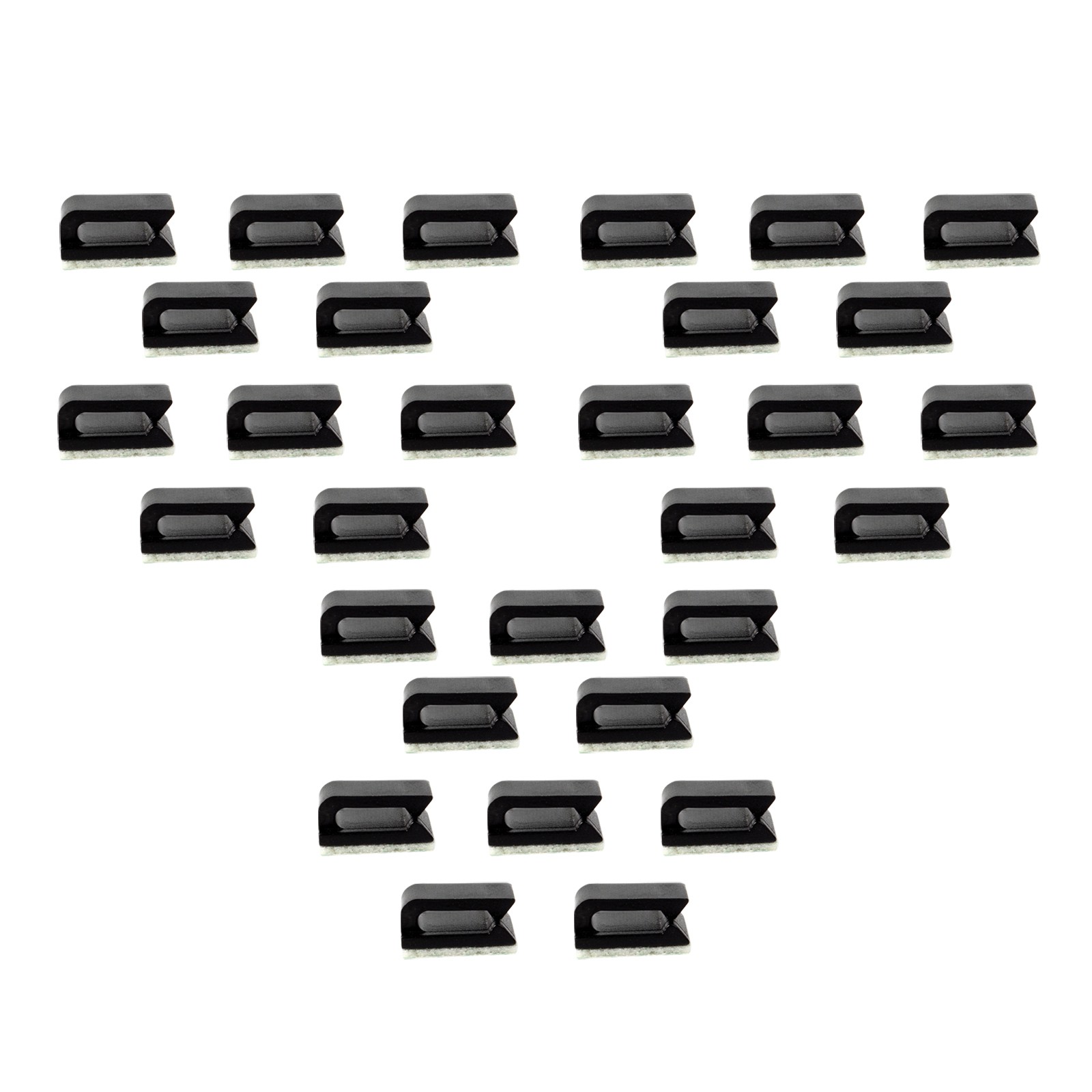 30Pcs Wire Clip Black Car Tie Rectangle Cable Holder Mount Clamp Self Adhesive I