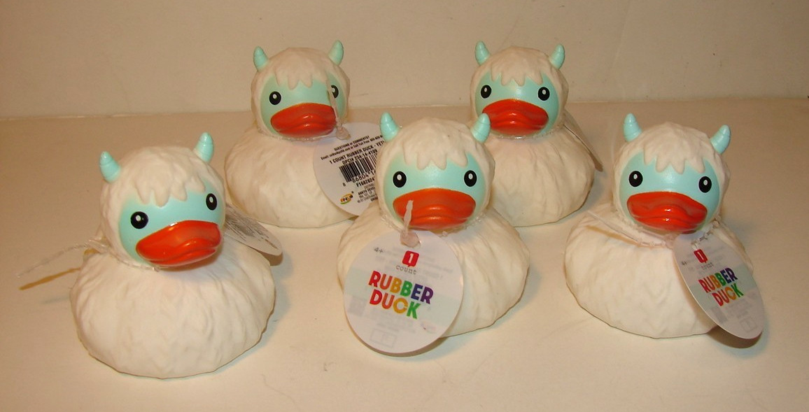 Lot of 5 -  2024 Target Bullseye YETI RUBBER DUCK Christmas Winter Holiday NWT