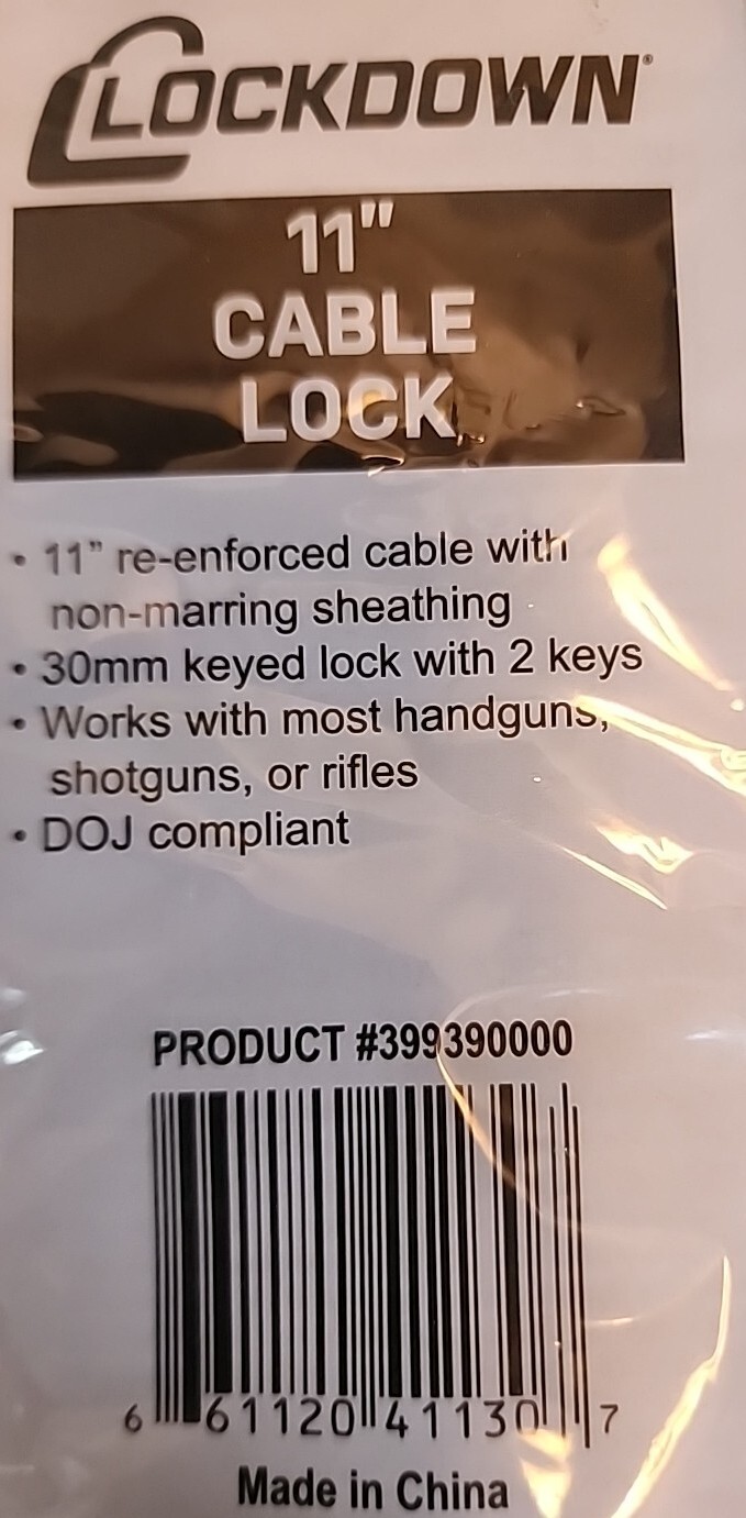NEW LOCKDOWN & Waffenschloss Firearm Gun Safety Cable Locks - 3 Locks