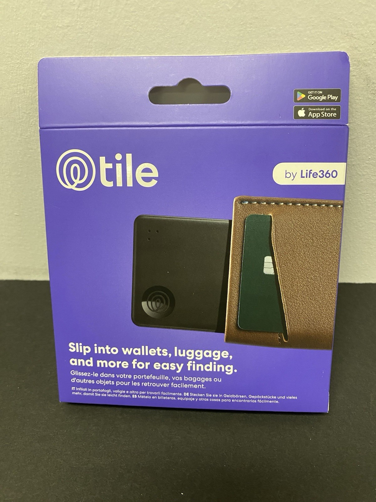 TILE BY LIFE 360 SLIM WALLET FINDER BLUETOOTH LUGGAGE TRACKER ITEM LOCATOR TAGS