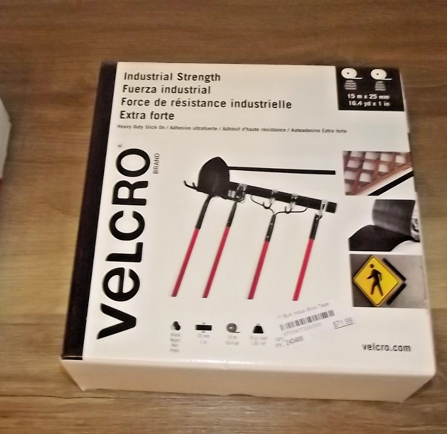 NEW VELCRO 30635 16.4yds. x 1in. General Purpose Sticky Back BLACK  T121