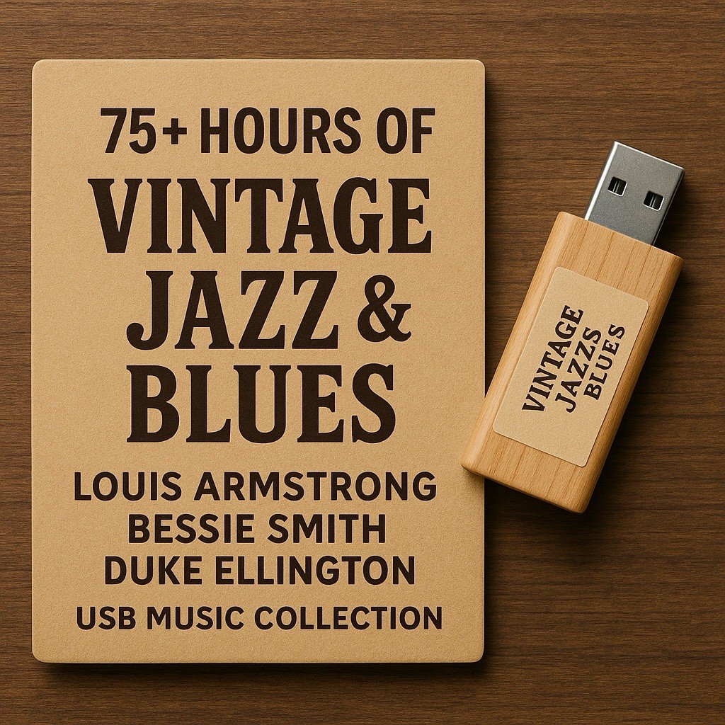 Vintage Jazz Classics USB – 75 Hours of 1920s Jazz & Blues | Public Domain Music