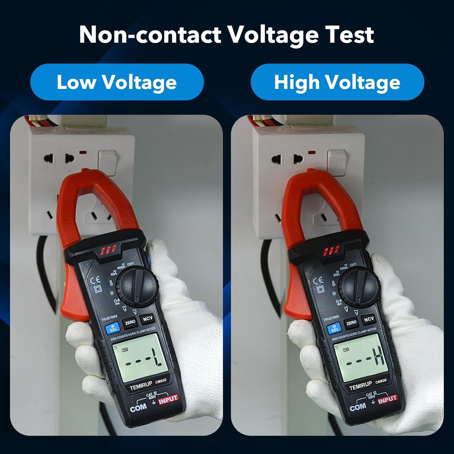 Digital Clamp Meter Multimeter, TRMS 6000 Counts 600A Current Amp Volt Meter, Au