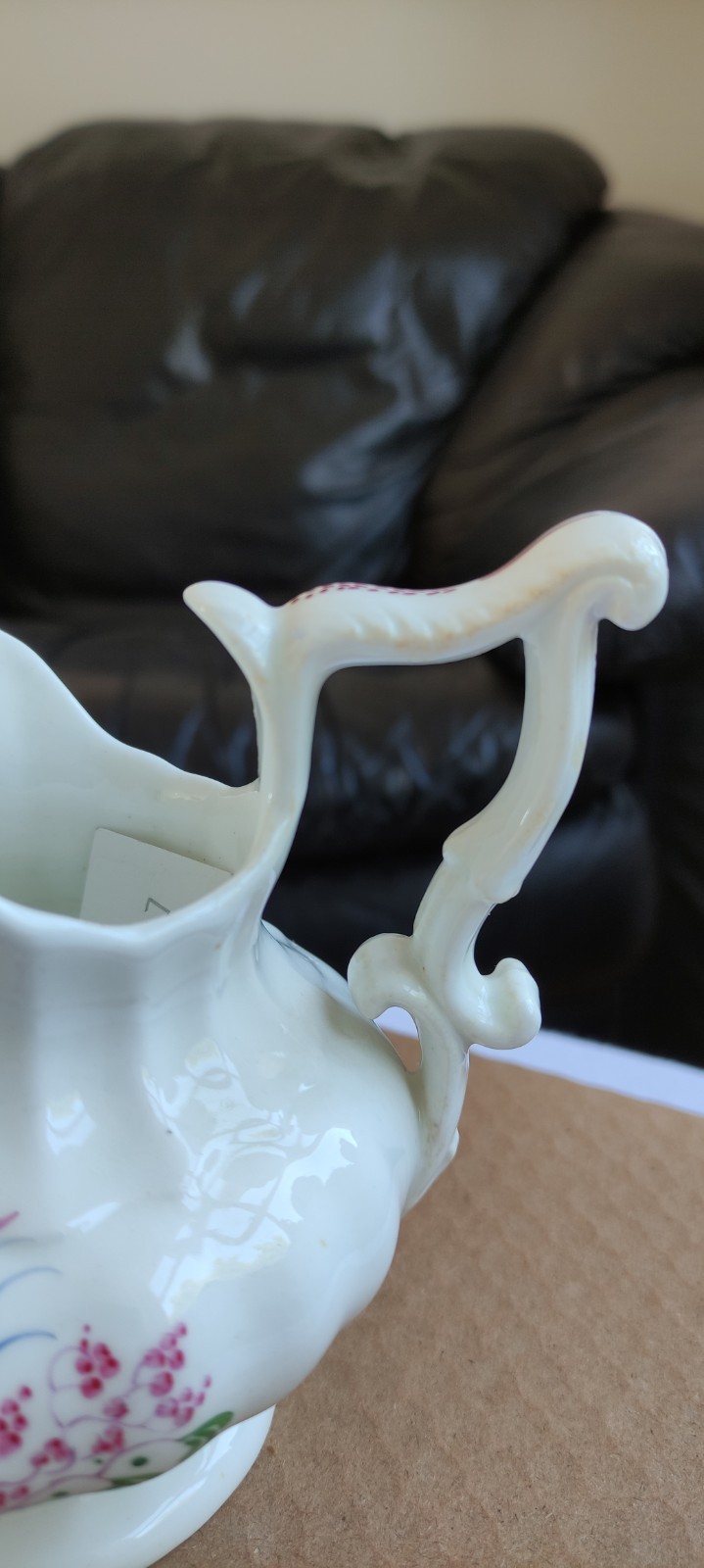 Antique Porcelain Creamer, Pattern 370 Attributed To Harris+Goodwin C.1836