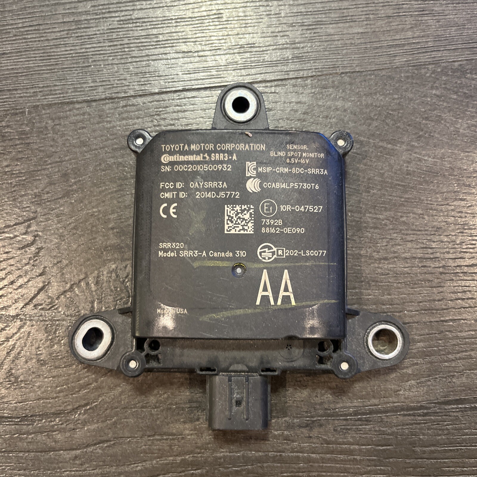 LEXUS RX350 REAR BLIND SPOT RADAR SENSOR 88162-0E090 OEM 20 21 2020 2021