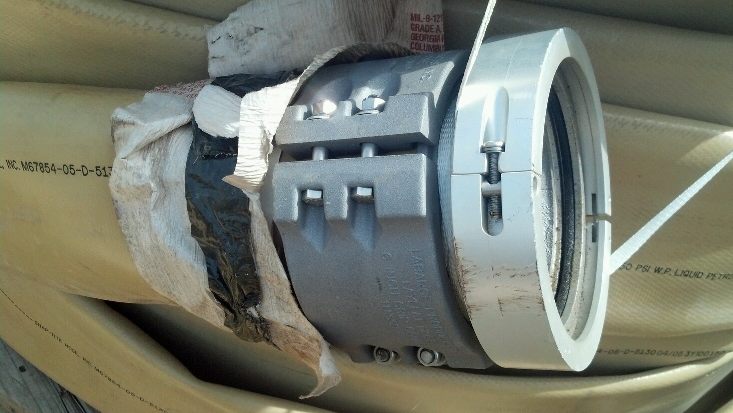 hose 4 inch Mil Spec lay flat flexible 150 PSI