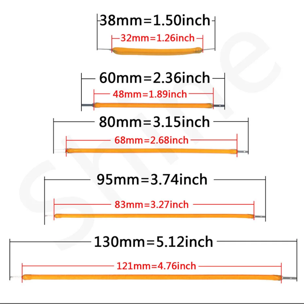 10pcs LED COB Flexible Filament 3V 38mm 60mm 80mm 130mm 260mm 300mm Edison Bulb