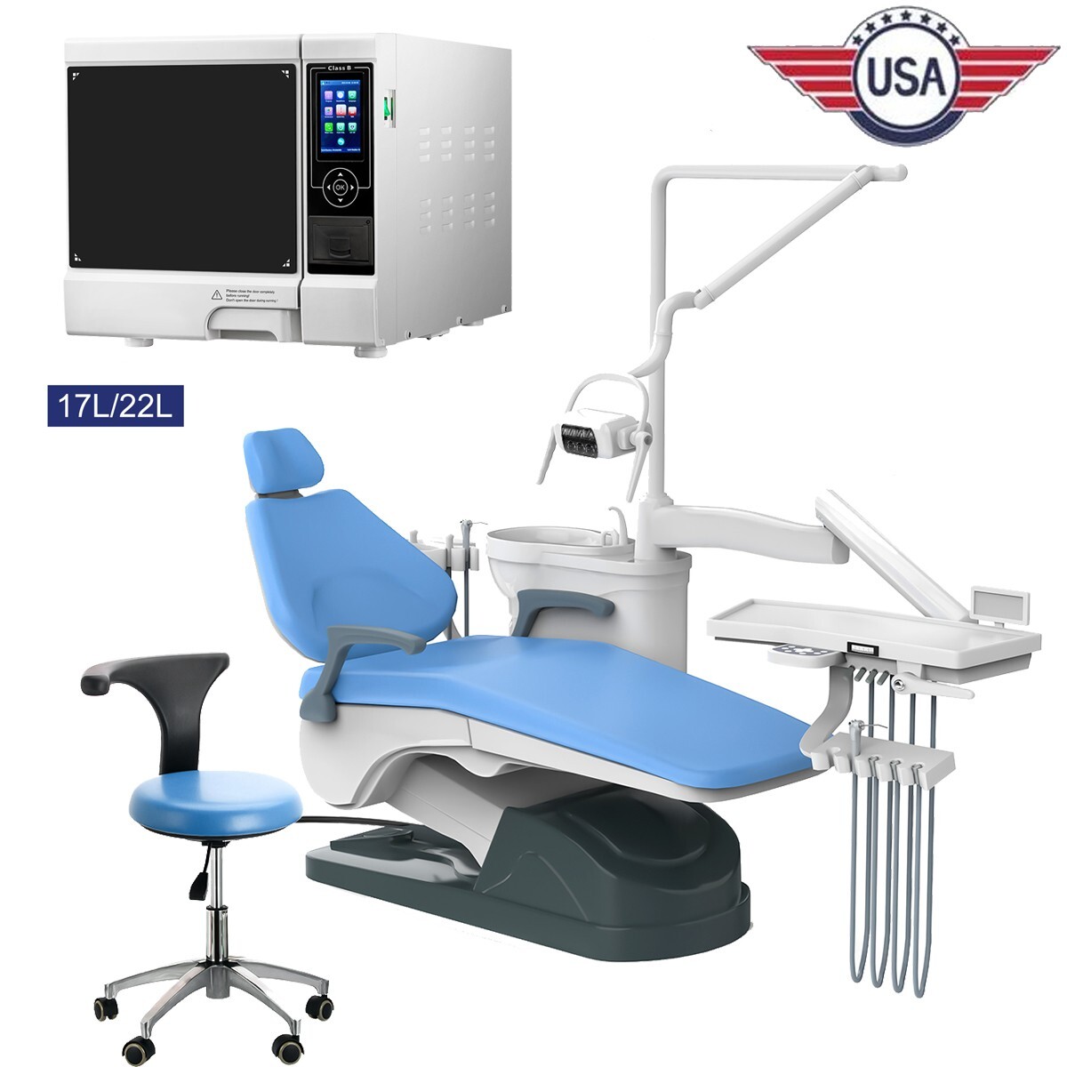 Dental Class B Lab Autoclave Steam Sterilizer/Unit Chair Computer Controlled A1