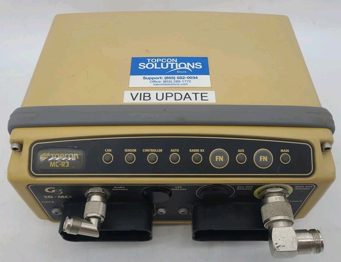 Topcon MC-R3 Dual Antenna 3D-MC2 UHF II 410-470 MHz GPS Machine Control Receiver