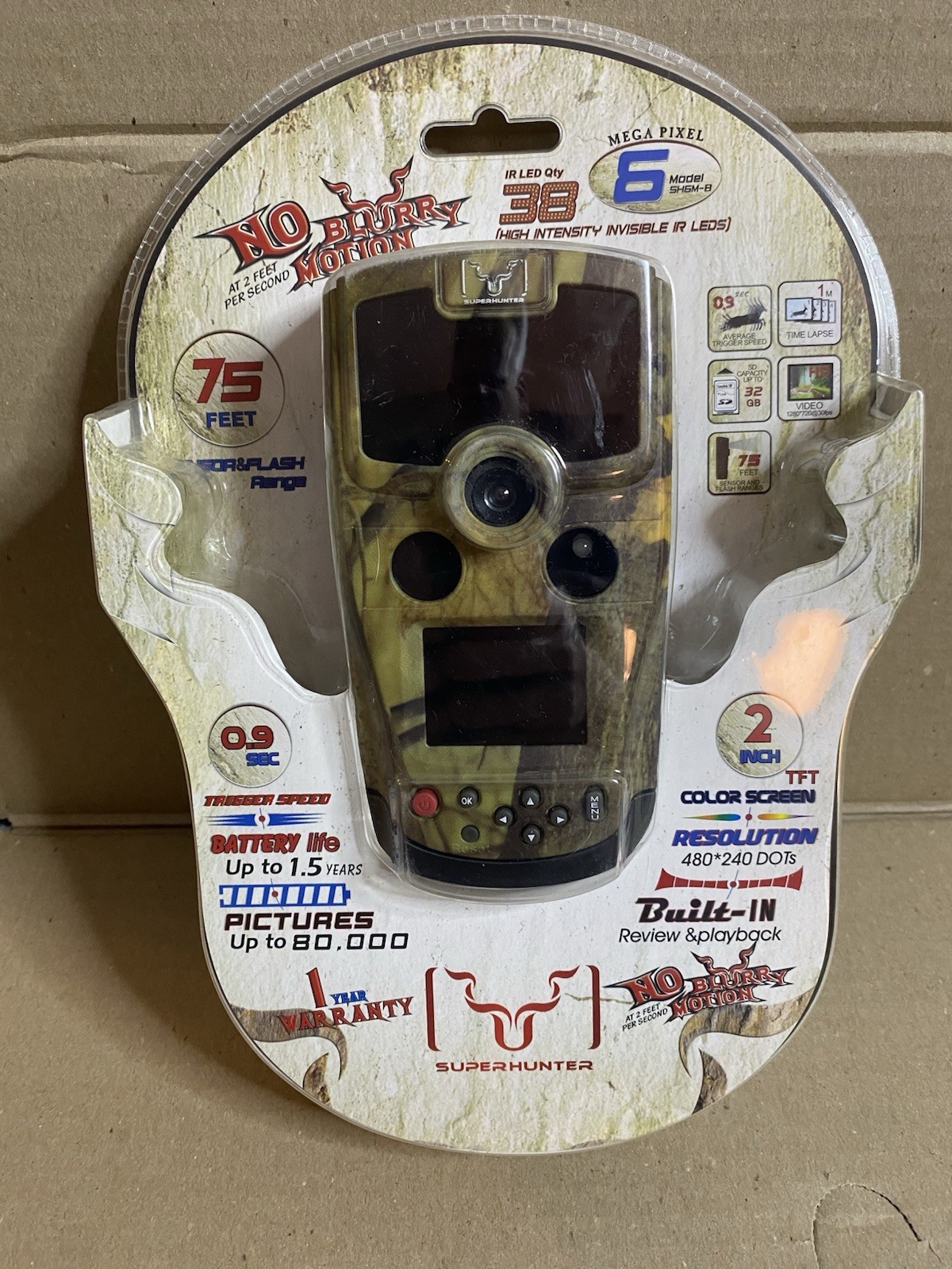 Trail Camera Superhunter SH6M-B 6MP New Sealed Day Night Video!