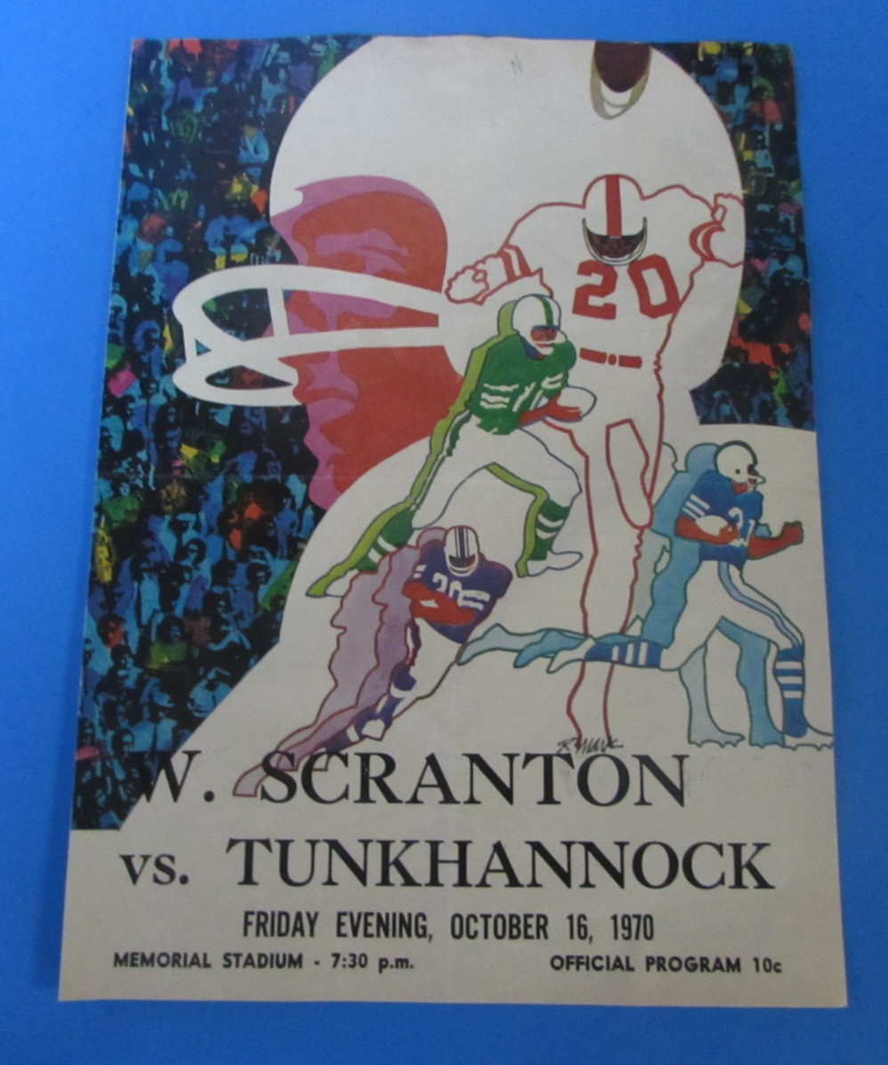 OCTOBER 16TH 1970 - W.SCRANTON VS TUNKHANNOCK HIGH SCHOOL - FOOTBALL PROGRAM