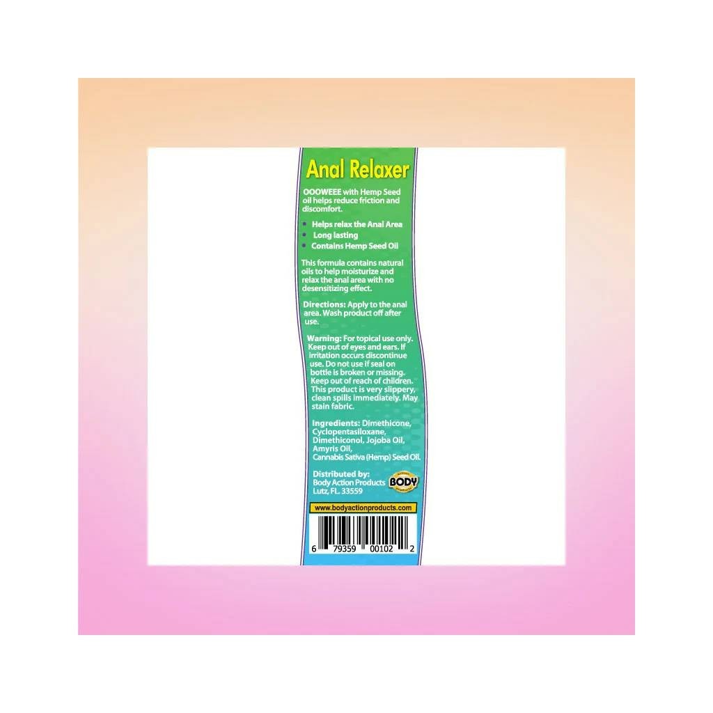 OOOWEEE Anal Relaxer Silicone Based .5oz