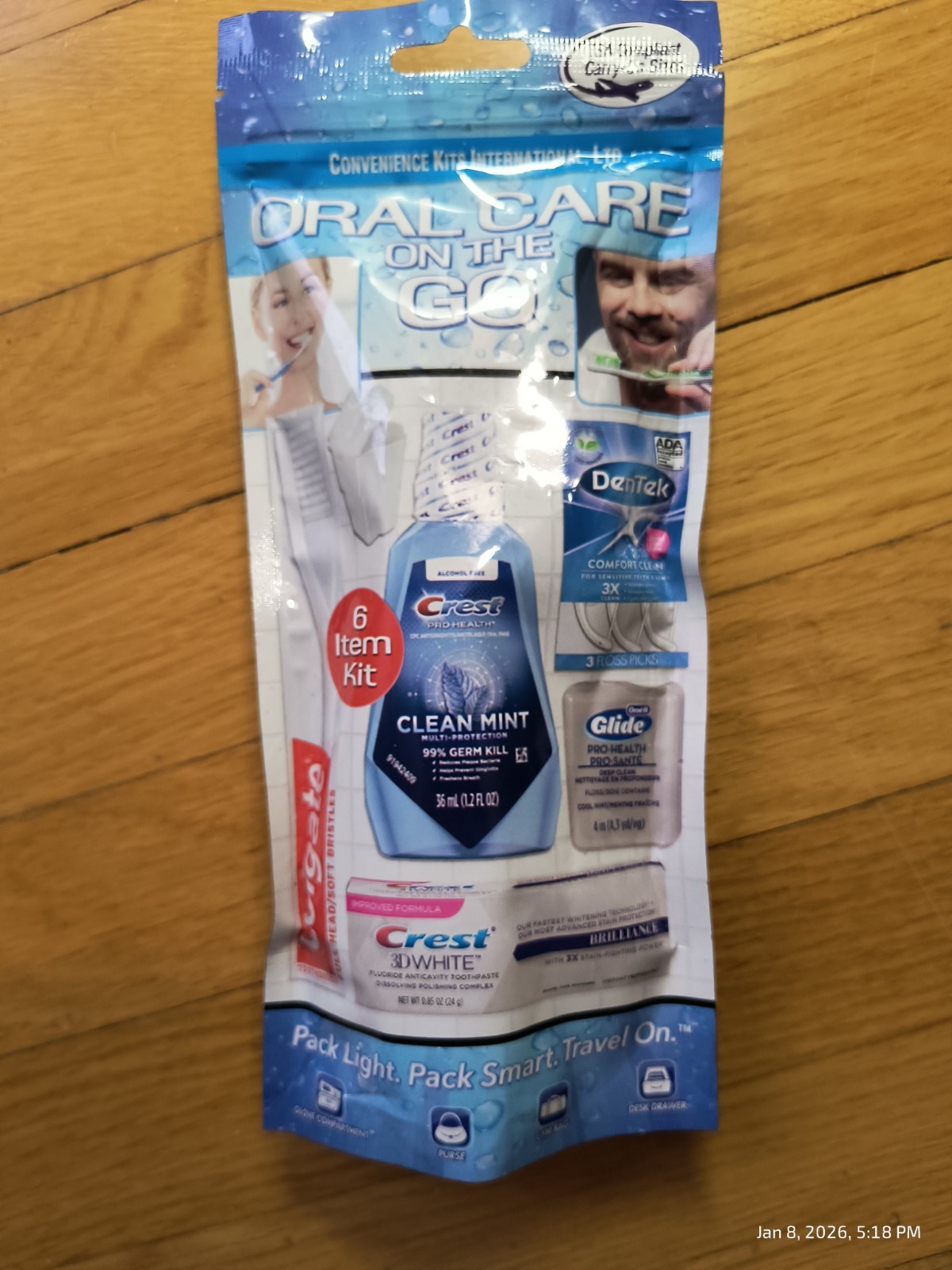 Convenience Kits International, Oral Care On The Go, Perfect to Carry-On 6 Piece