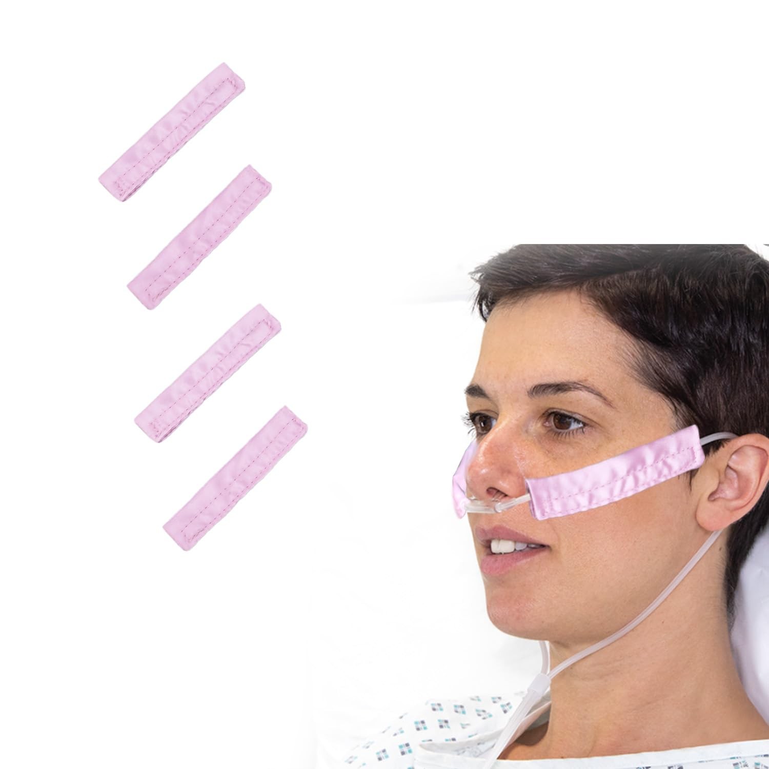 4 Pcs Nasal Oxygen Cannula Cover Satin Silky Nasal Cannula Cover Cushions Ear...
