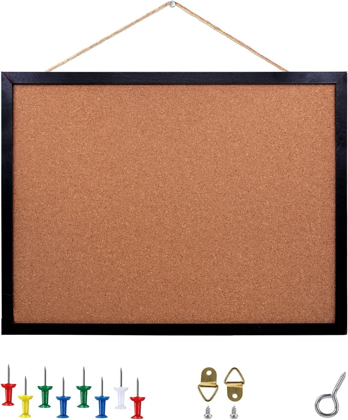 Black Cork Board Bulletin Board, 14.6"X 11" Oak 14.6*11,
