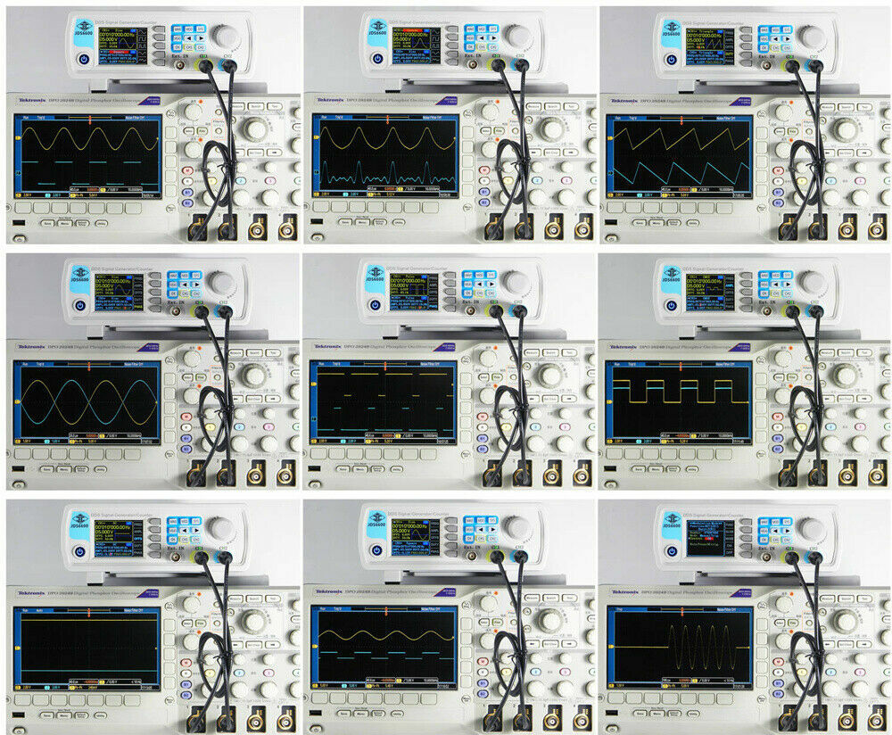 JDS6600 60MHz Signal Generator Dual Channel DDS Function Waveform 2.4" Display