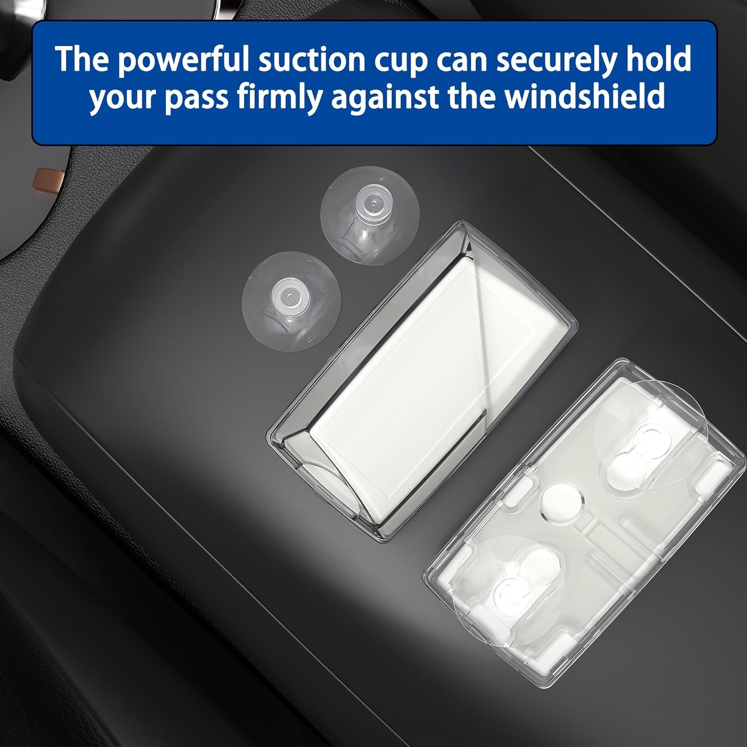 2024 Upgraded EZ-Pass Holder - Strong Suction Cup Mount for Transparent
