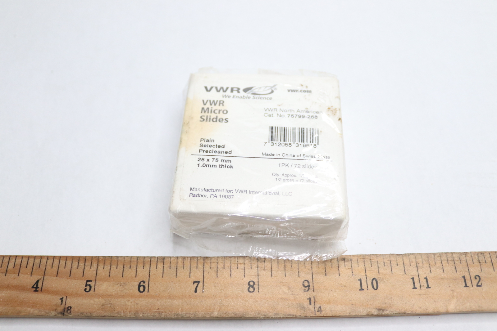(72-Pk) VWR Micro Slides 25 x 75mm x 1.0mm 75799-268