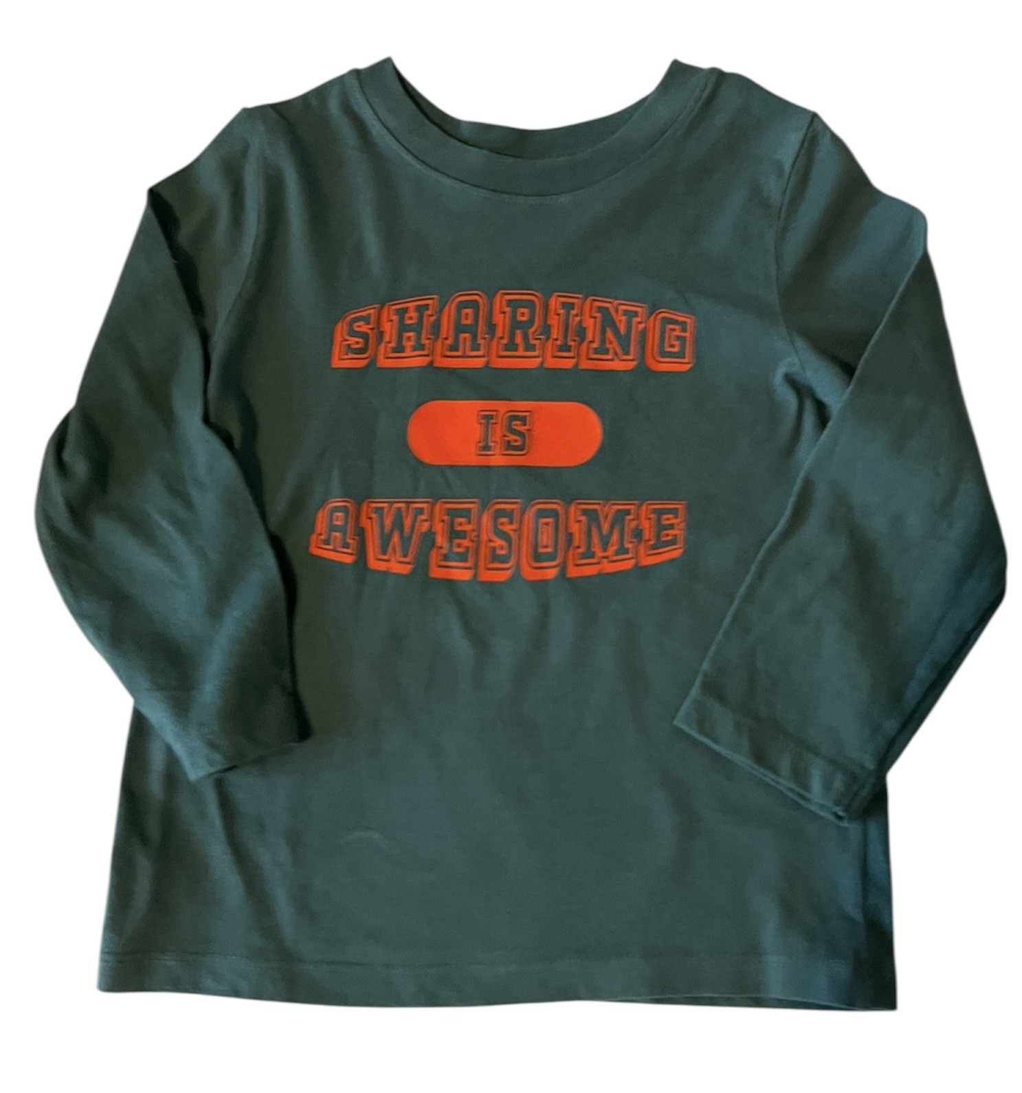 Cat & Jack Sharing Is Awesome Long Sleeve Shirt 3T