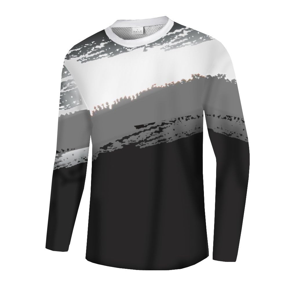 Youth & Men's Long Sleeve Bike Jersey for Mountain, BMX, Motocross Racing