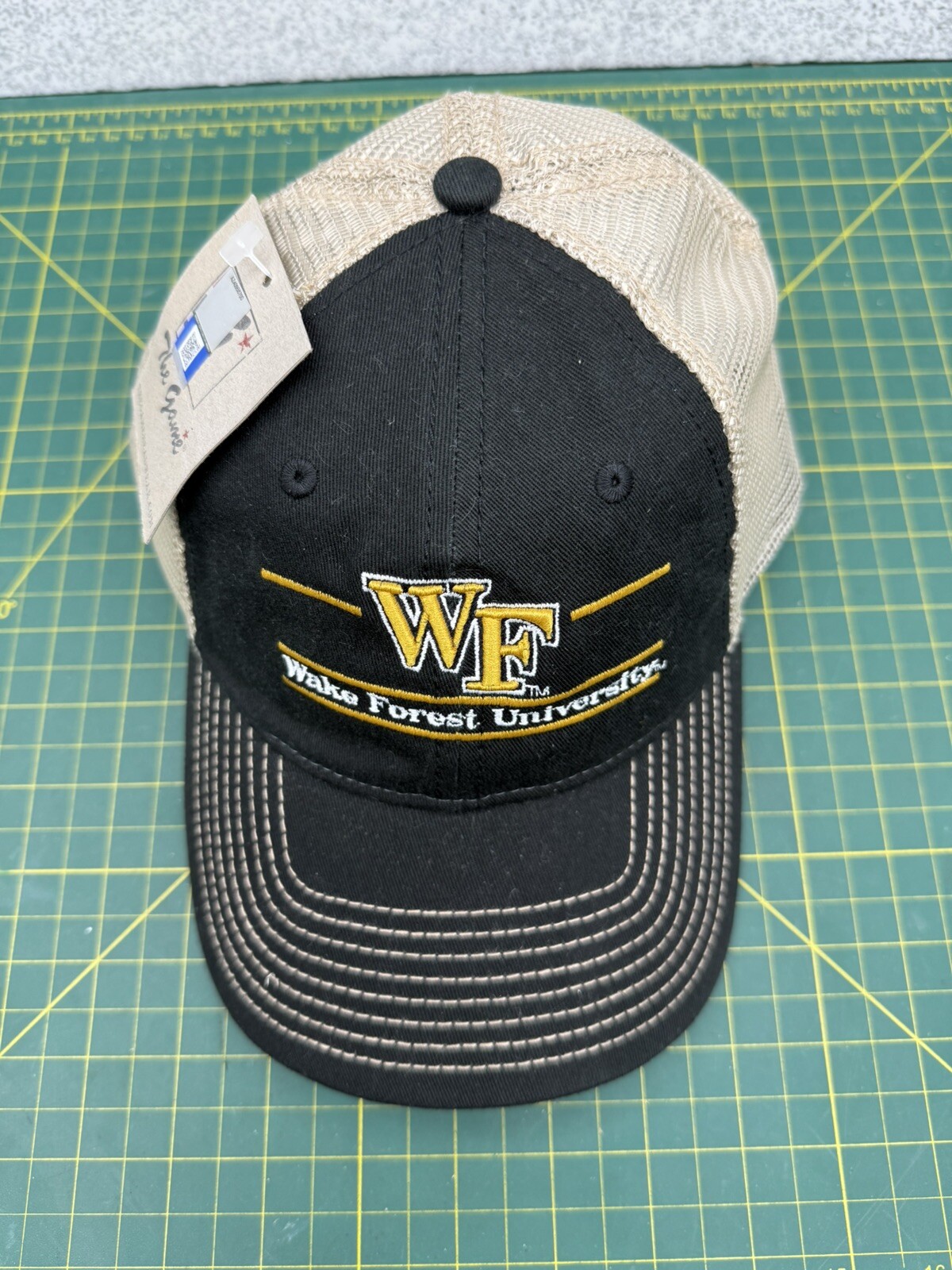 Wake Forest University NCAA Split Bar 3 Line Embroidered Cap Hat by The Game