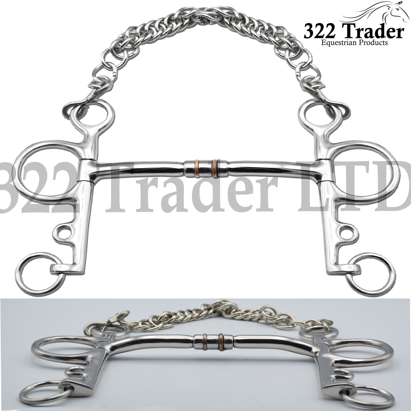 322 Pelham Mullen With Copper Roller Bit Inserts Myler Design - Two Sizes