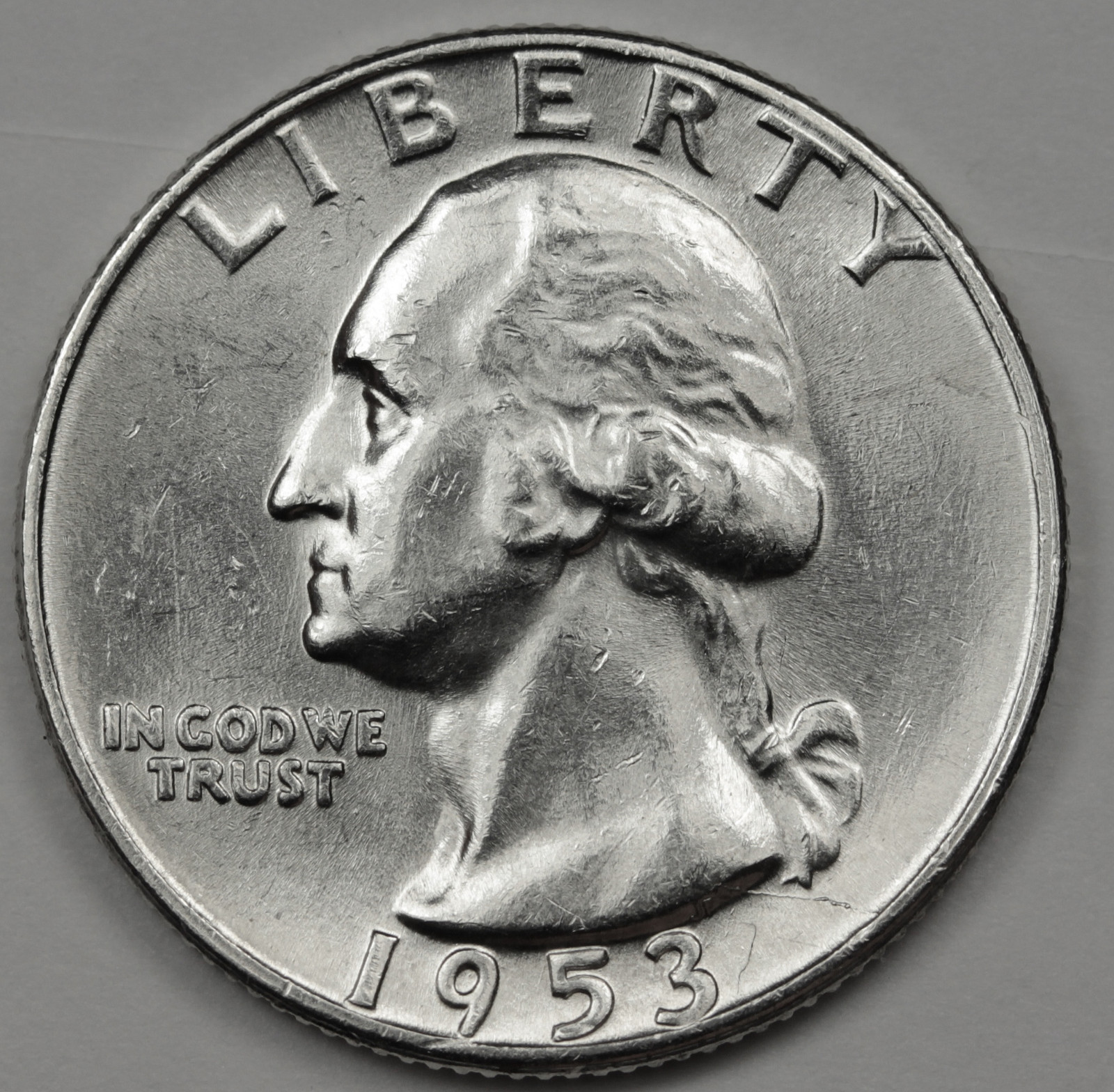 1953-p Washington Quarter.  Nice B.U.  87324   (Inventory A)