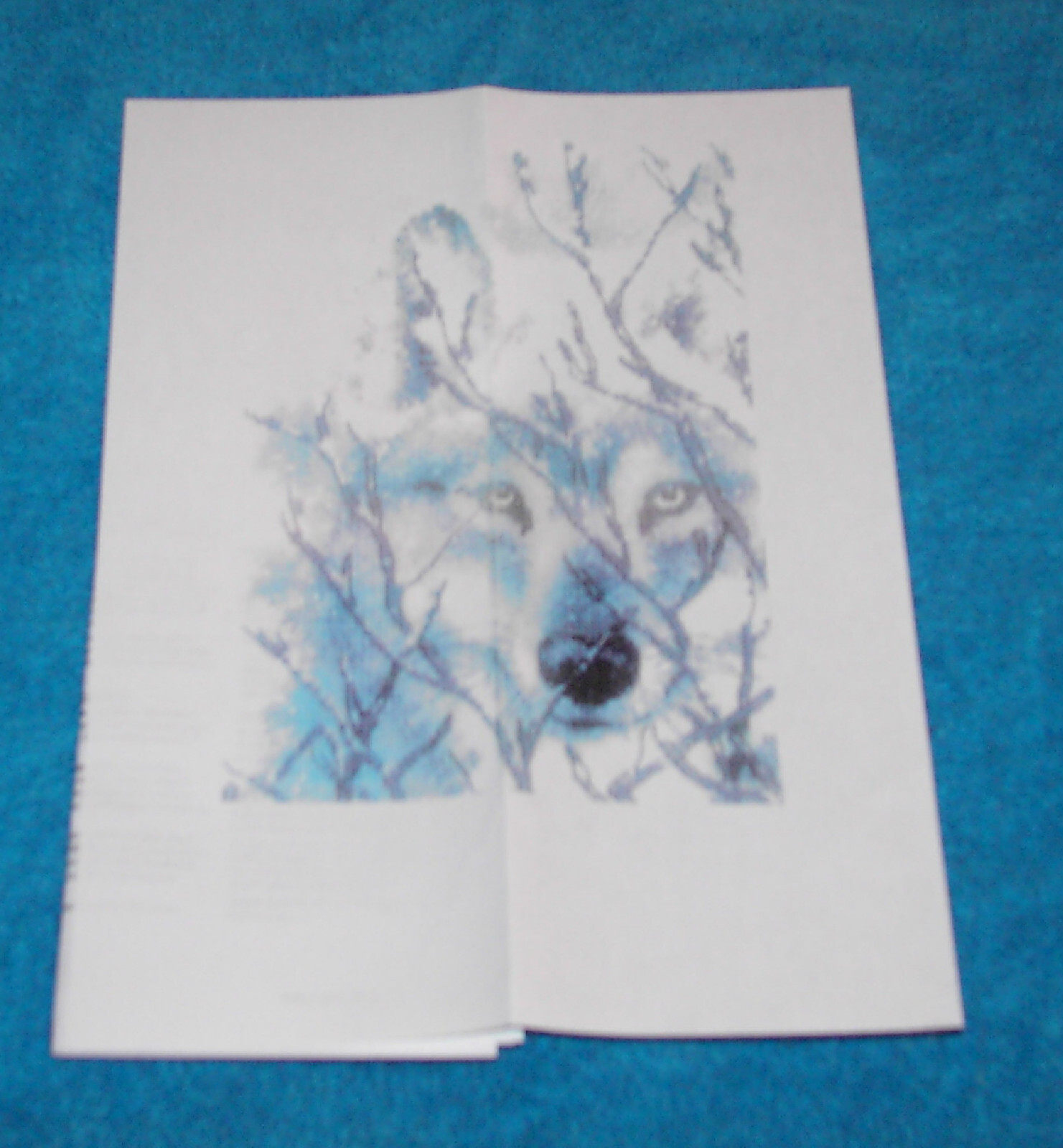 COUNTED CROSS STITCH PATTERN ONLY - WOLF (LONE WOLF IN SNOW)