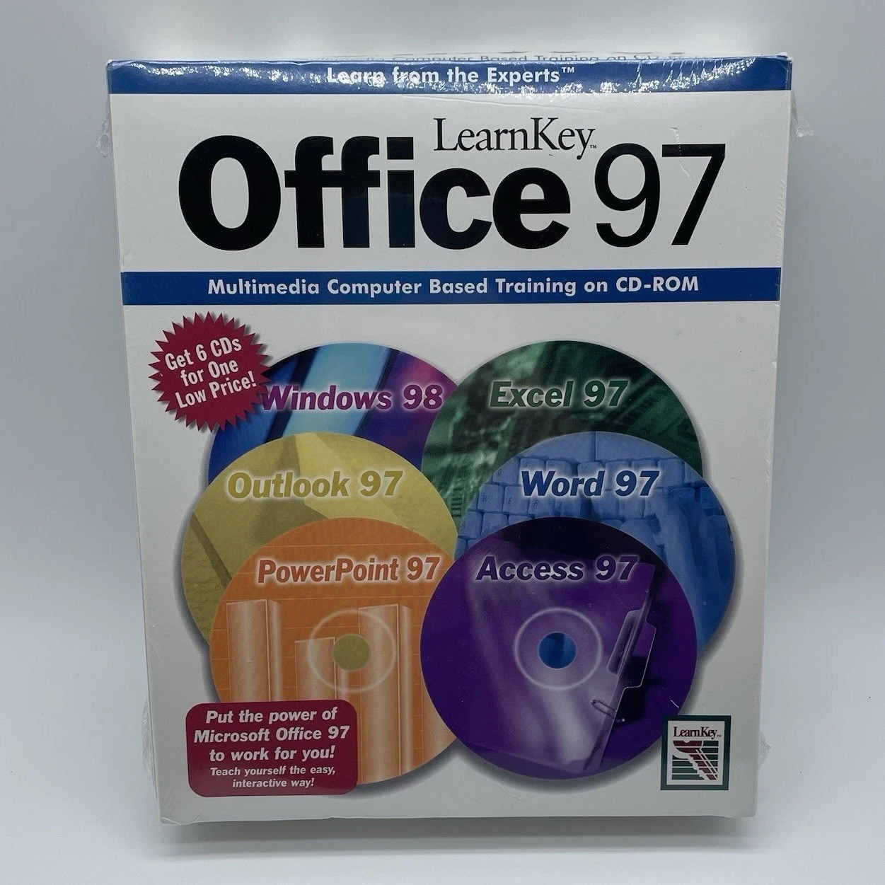 LearnKey Microsoft Office 97 Training Software 6 CD ROM Set- Brand New Sealed