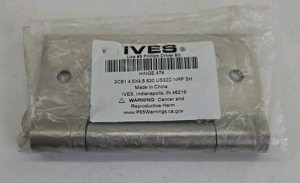 Ives - 3CB1 - Concealed Heavy Duty Hinge - Full Mortise - 4.5" x 4.5" - Lot of 8