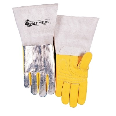 High Heat Welding Gloves, Top Grain Cowhide, X-Large, Buck Tan, COMFOflexB ORS
