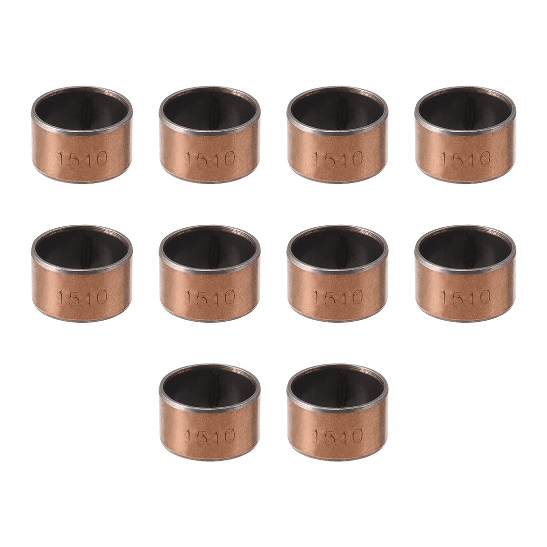 Sleeve (Plain) Bearings 15mm Bore 17mm OD 10mm L Wrapped Oilless Bushings 10Pcs
